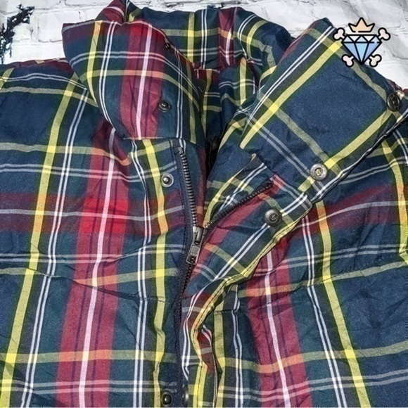 ASOS Plaid Print Puffer Coat - Picture 4 of 7